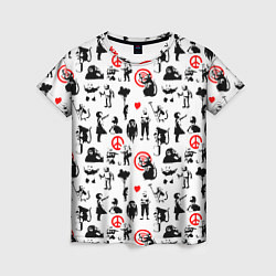 Футболка женская Banksy, цвет: 3D-принт