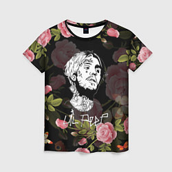 Футболка женская LIL PEEP ROSES, цвет: 3D-принт