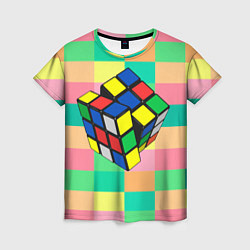 Футболка женская Кубик Рубика, цвет: 3D-принт