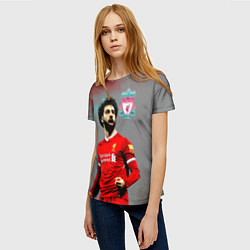 Футболка женская Mohamed Salah, цвет: 3D-принт — фото 2