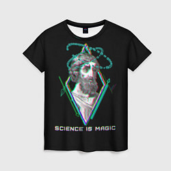 Футболка женская Magic is science - Пифагор, цвет: 3D-принт