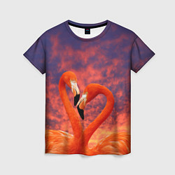 Женская футболка Flamingo Love