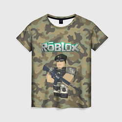 Футболка женская Roblox 23 February Camouflage, цвет: 3D-принт