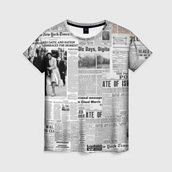 Женская футболка Газета Newspaper