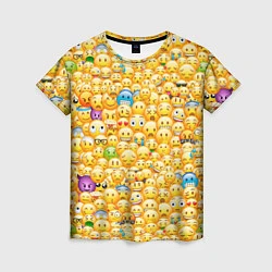 Футболка женская Смайлики Emoji, цвет: 3D-принт