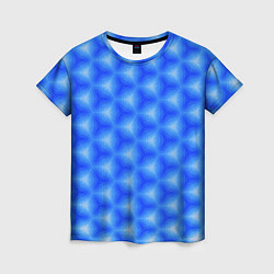 Футболка женская Синие соты, цвет: 3D-принт