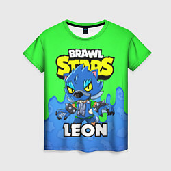 Футболка женская BRAWL STARS LEON, цвет: 3D-принт