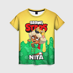 Футболка женская BRAWL STARS NITA, цвет: 3D-принт