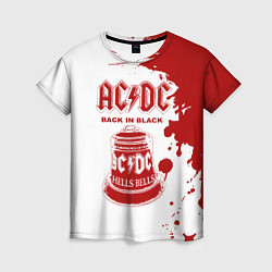 Футболка женская ACDC Back in Black, цвет: 3D-принт