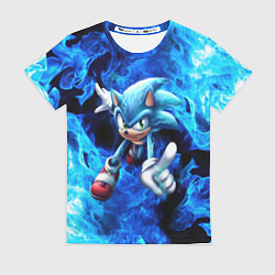 Футболка женская Blue Sonic, цвет: 3D-принт