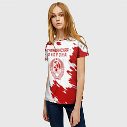 Футболка женская Гражданская оборона, цвет: 3D-принт — фото 2