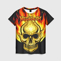 Футболка женская Megadeth, цвет: 3D-принт