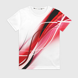 Футболка женская GEOMETRY STRIPES RED, цвет: 3D-принт