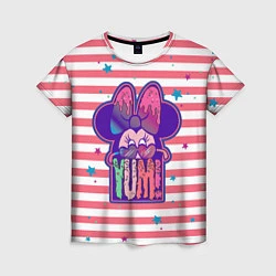 Футболка женская Minnie Mouse YUM!, цвет: 3D-принт