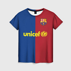Футболка женская Форма Barcelona Messi, цвет: 3D-принт