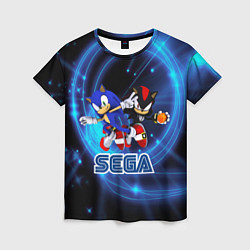 Футболка женская Sonic SEGA, цвет: 3D-принт
