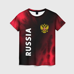 Футболка женская RUSSIA РОССИЯ, цвет: 3D-принт