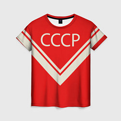 Футболка женская СССР хоккейная форма, цвет: 3D-принт
