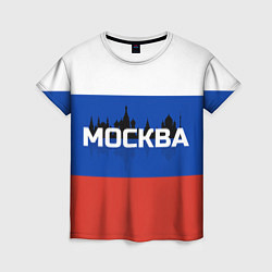 Футболка женская Москва, цвет: 3D-принт