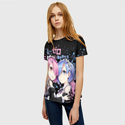 Футболка женская Re:Zero, Рам и Рем, цвет: 3D-принт — фото 2