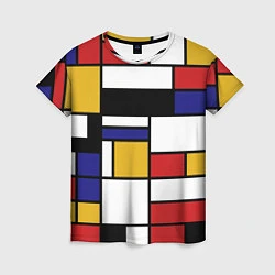 Футболка женская Color blocking, цвет: 3D-принт