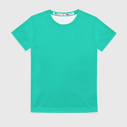 Женская футболка Бискайский зеленый без рисунка