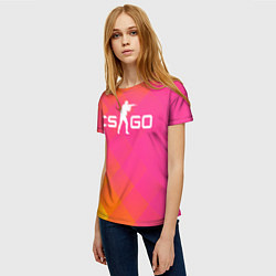 Футболка женская CS GO Disco Tech ver 1, цвет: 3D-принт — фото 2