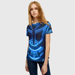 Футболка женская Неоновая броня Neon Armor, цвет: 3D-принт — фото 2