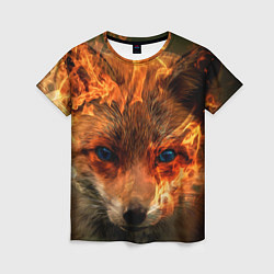 Женская футболка Огненная лиса