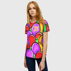 Футболка женская Happy Easter, цвет: 3D-принт — фото 2