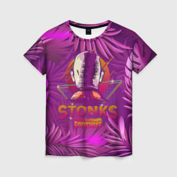 Футболка женская Fortnite Neon Stonks Meme, цвет: 3D-принт