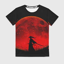 Женская футболка Самурай 3D