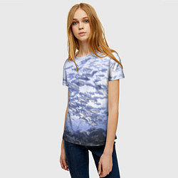 Футболка женская Косяк рыбы, цвет: 3D-принт — фото 2