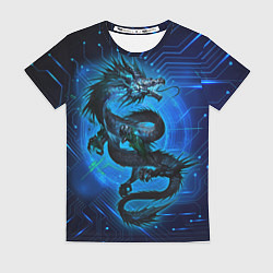 Футболка женская Кибер-Dragon, цвет: 3D-принт