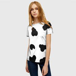 Футболка женская Cow print, цвет: 3D-принт — фото 2