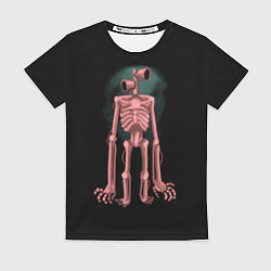Футболка женская Сиреноголовый Скелет, цвет: 3D-принт