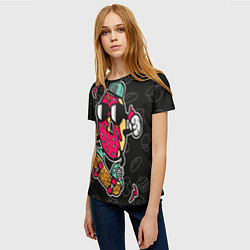 Футболка женская SKATEorPIE, цвет: 3D-принт — фото 2