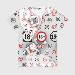 Женская футболка Восемнадцать плюс