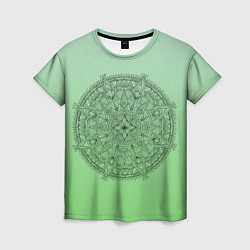Женская футболка Peacefull green