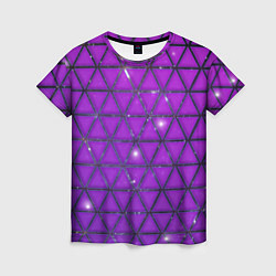 Футболка женская Фиолетовые треугольники, цвет: 3D-принт