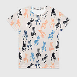 Футболка женская Знаки победы, цвет: 3D-принт