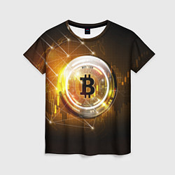 Женская футболка КРИПТОВАЛЮТА БИТКОИН