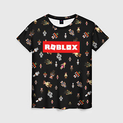 Футболка женская ROBLOX PATTERN РОБЛОКС Z, цвет: 3D-принт