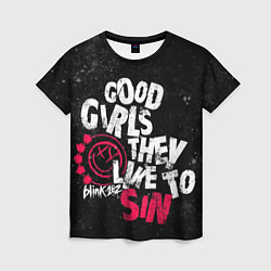Футболка женская Blink 182, Good Girl, цвет: 3D-принт