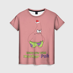 Футболка женская Патрик новый год патрик happy new year patrick sta, цвет: 3D-принт