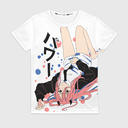 Футболка женская Power - Человек-бензопила, цвет: 3D-принт