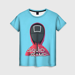 Футболка женская Squid game квадрат - Игра в кальмара, цвет: 3D-принт