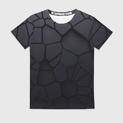 Футболка женская Карбоновые 3D плиты 3Д плиты геометрия, цвет: 3D-принт