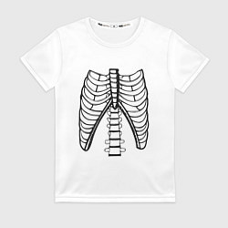Футболка женская Ребра скелета, цвет: 3D-принт