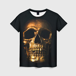 Футболка женская Gold Skull, цвет: 3D-принт